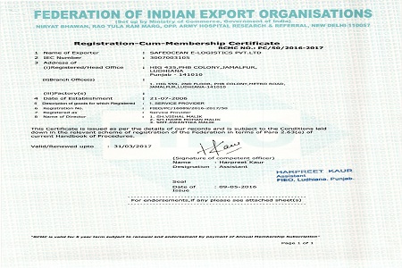 Member Federation of Indian Export Organisation - FIEO